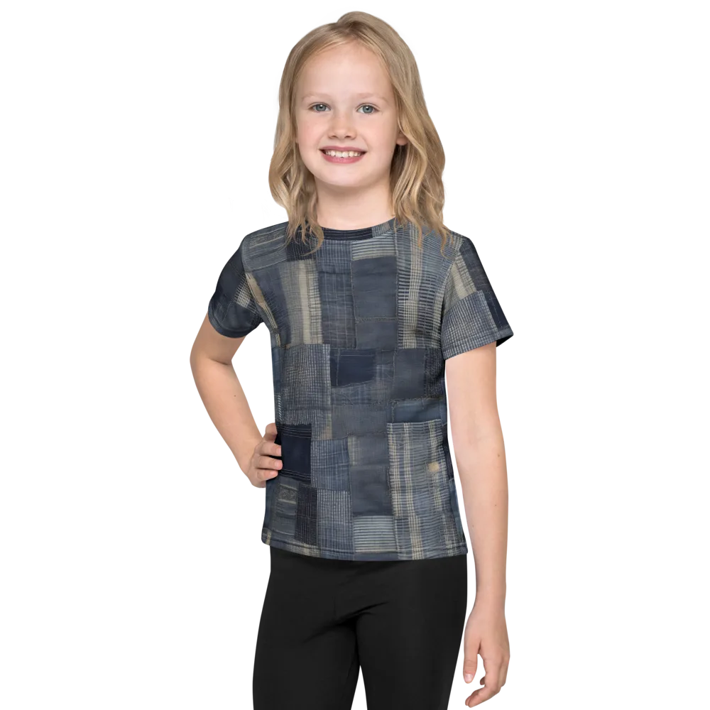 Blue Loom on Kids Crew Neck T-Shirt — Front