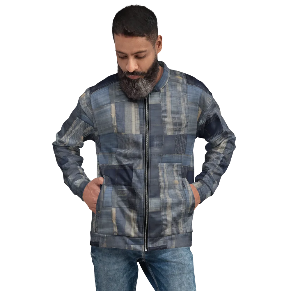 Blue Loom on Bomber Jacket — Front