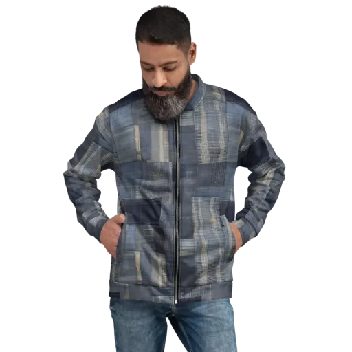 Blue Loom on a Bomber Jacket