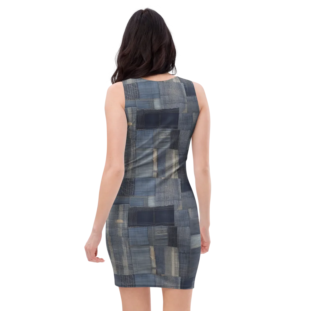 Blue Loom on Bodycon Dress — Back
