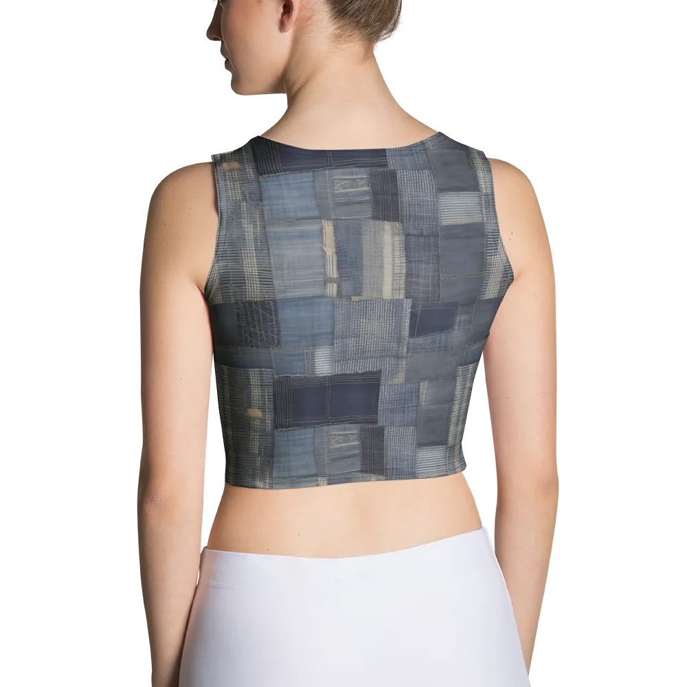 Blue Loom on Crop Top — Back
