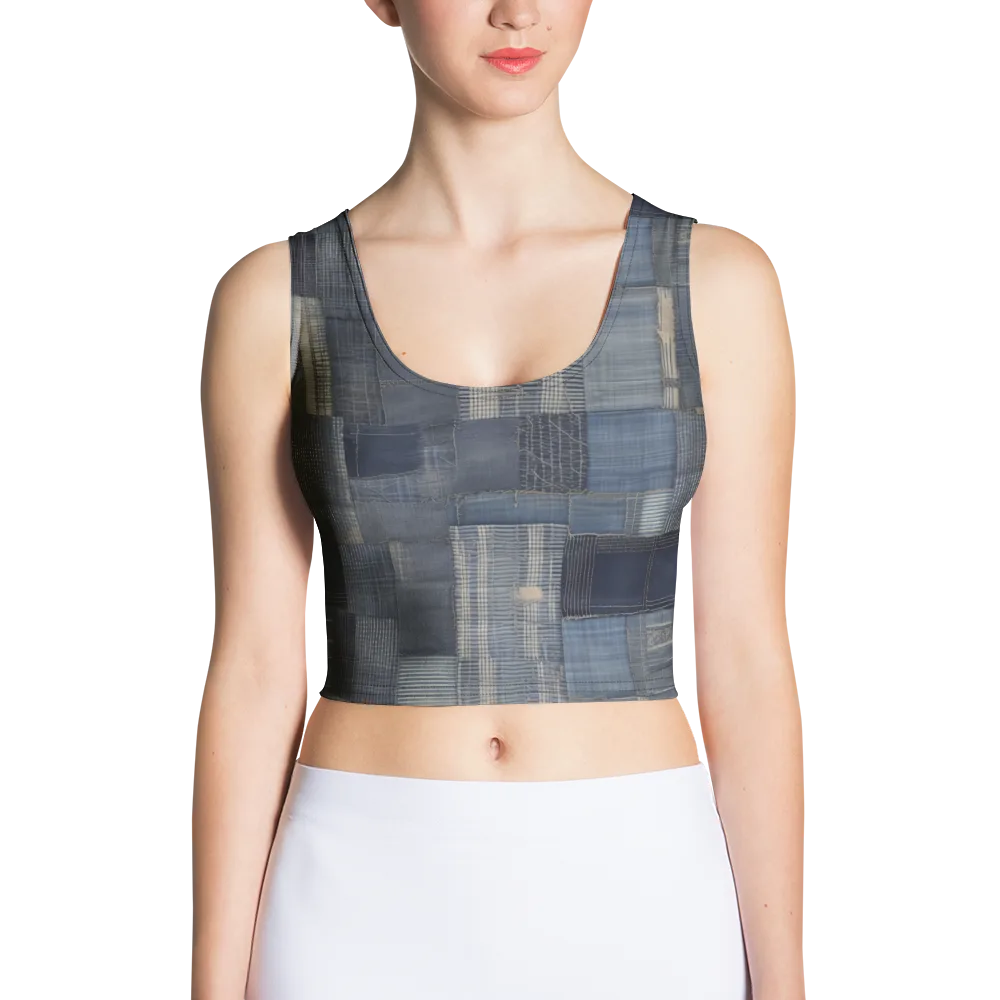 Blue Loom on Crop Top — Front