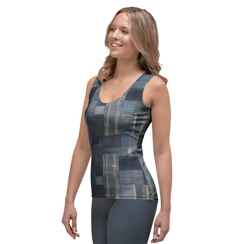 Blue Loom on Women's Tank Top — Left Front