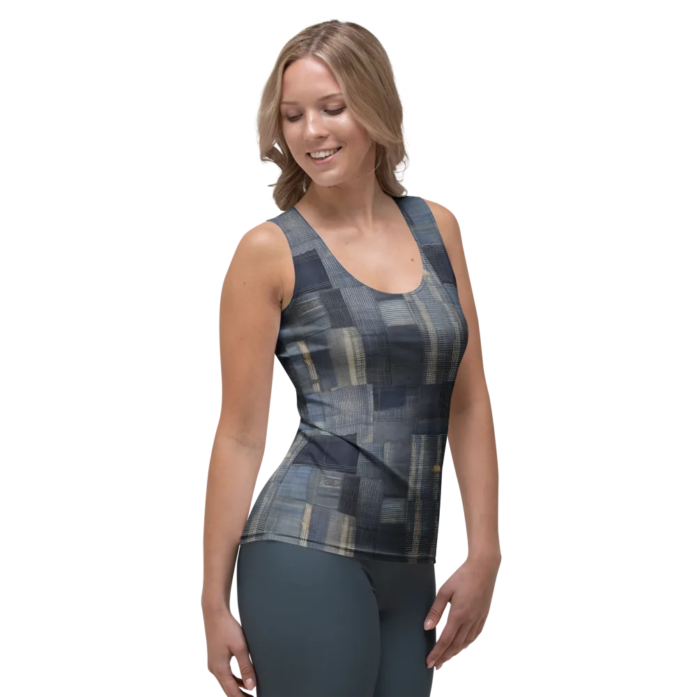 Blue Loom on Women's Tank Top — Right Front