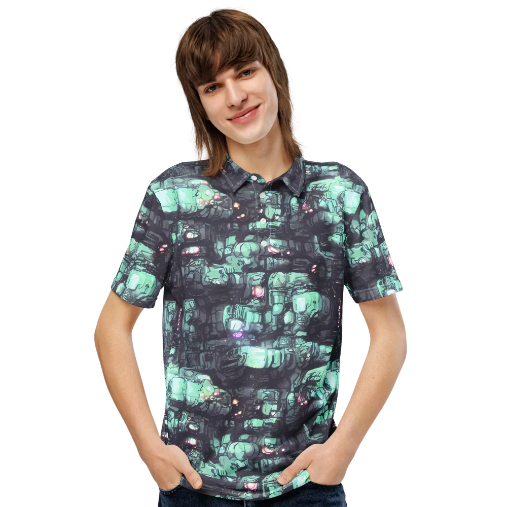 Neon Underworld on Men's Slim Fit Polo Shirt — Front