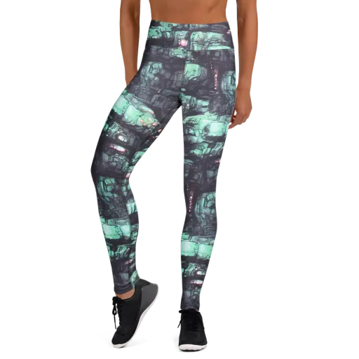 Neon Underworld on a Yoga Leggings