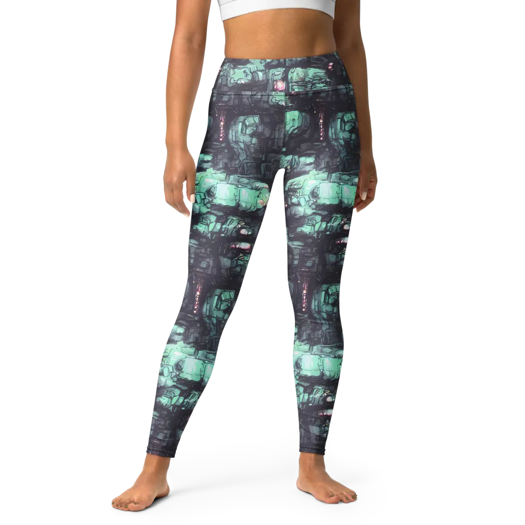 Neon Underworld on Yoga Leggings — Front