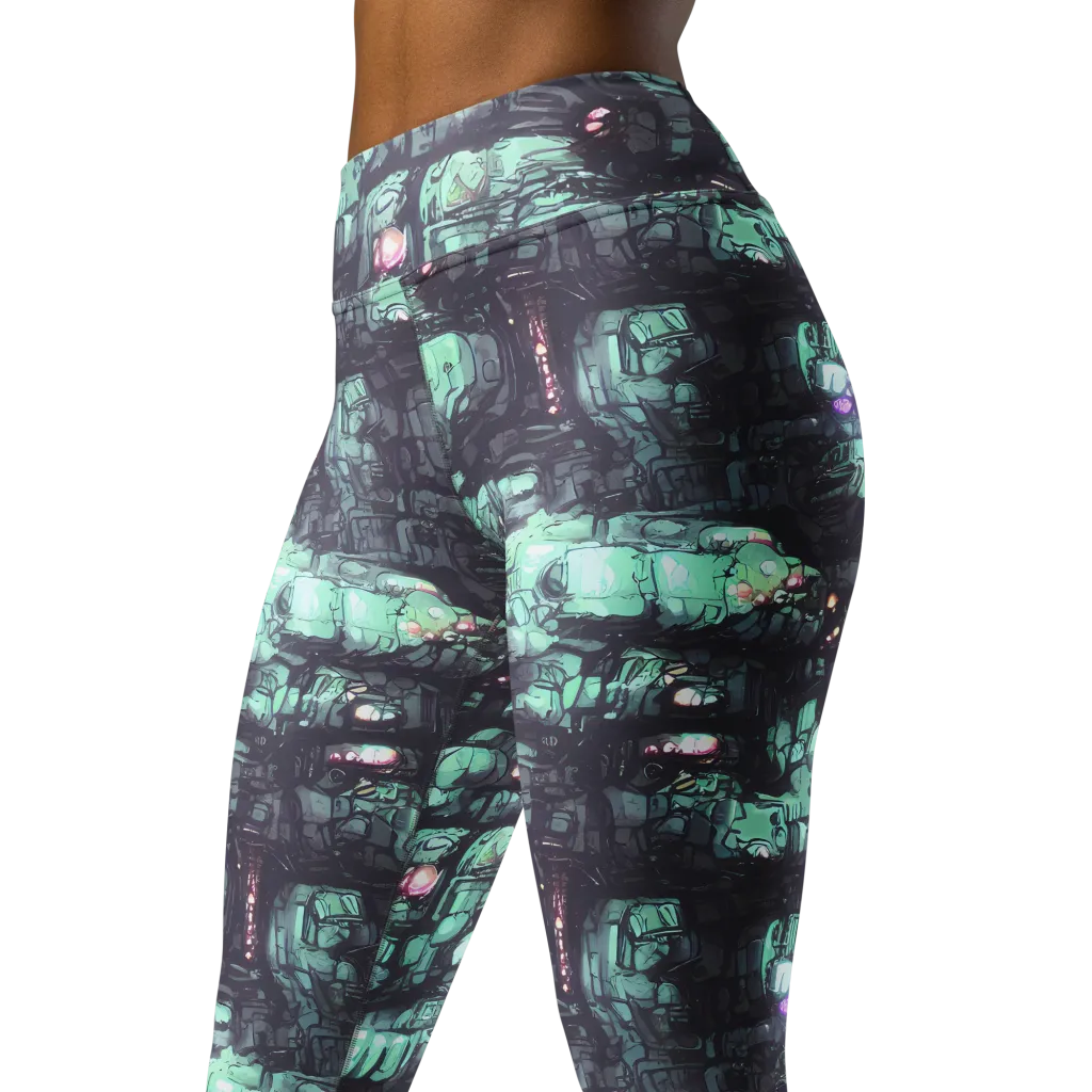Neon Underworld on Yoga Leggings — Left Front
