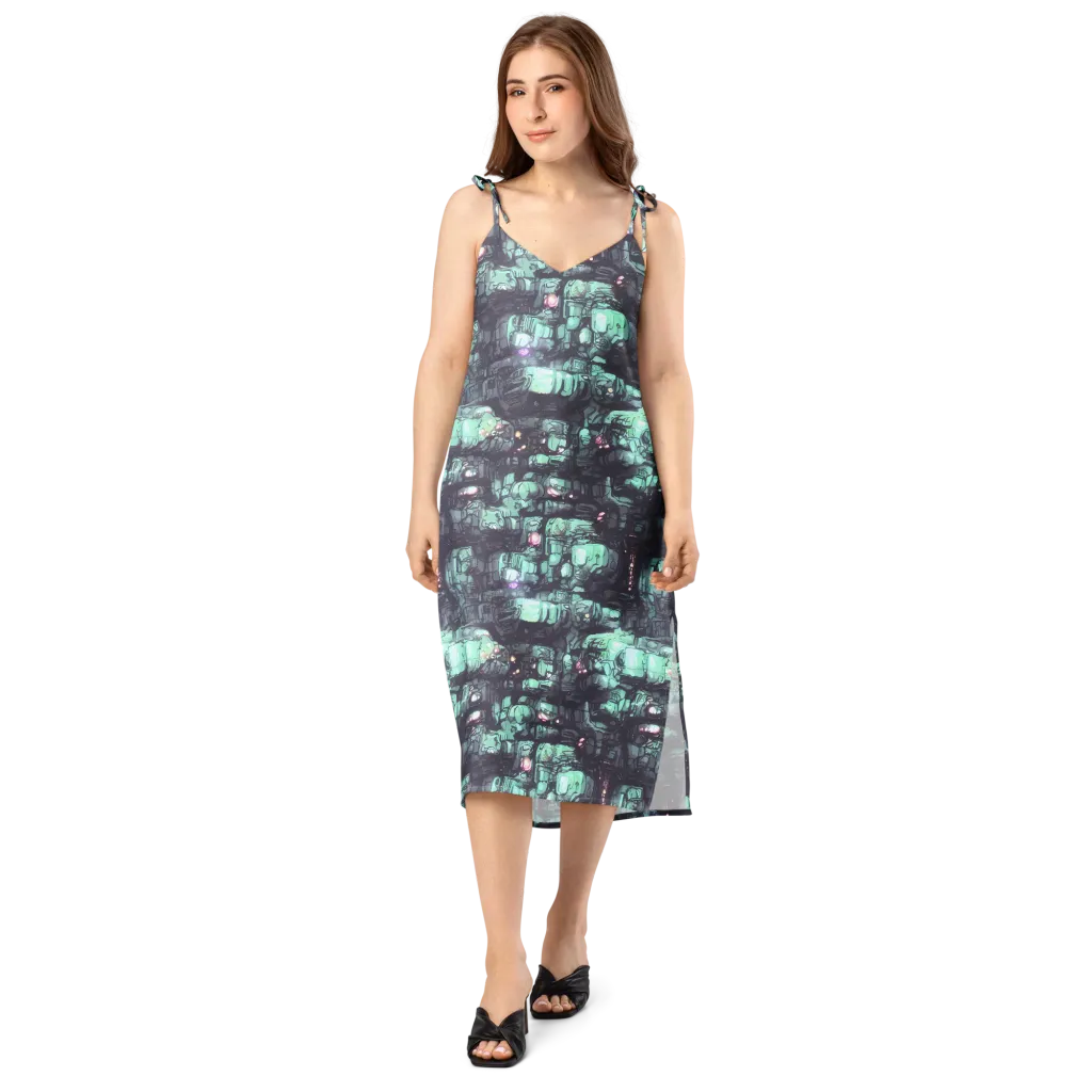 Neon Underworld on Slip Dress — Front
