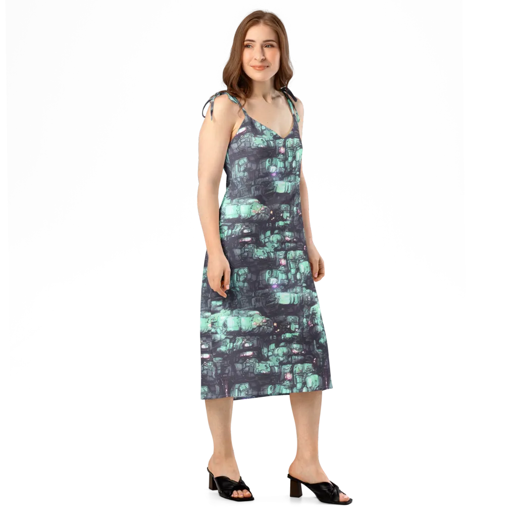 Neon Underworld on Slip Dress — Right Front