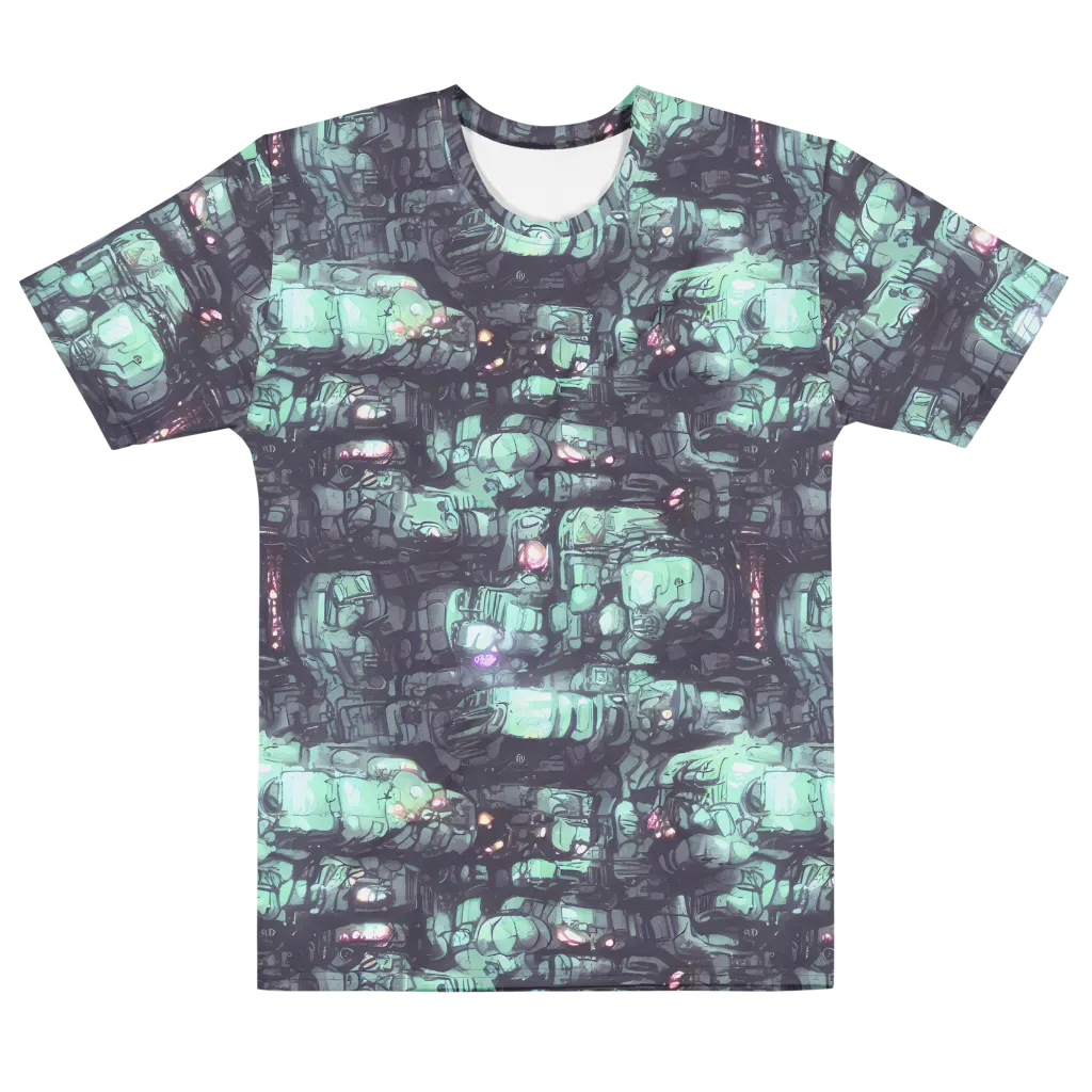 Neon Underworld on Men's Cotton Crew Neck T-Shirt — Front