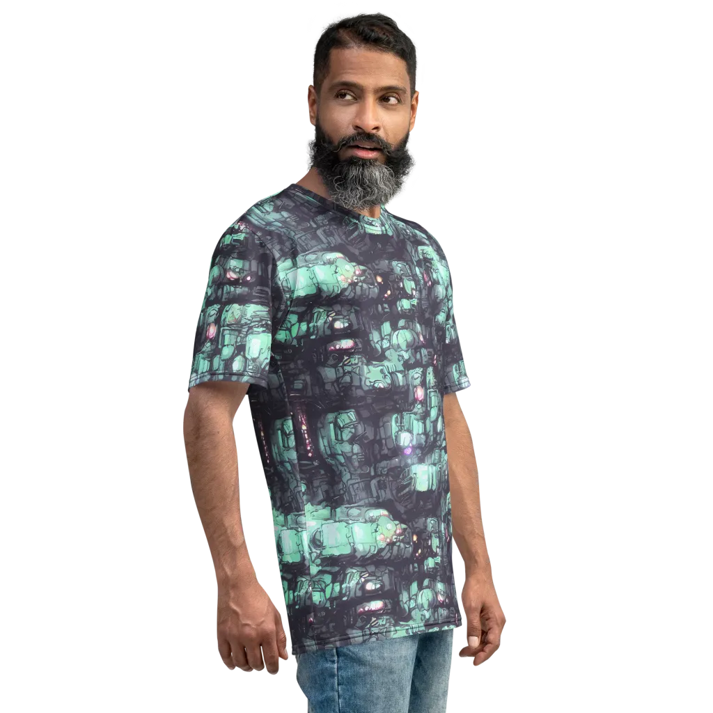 Neon Underworld on Men's Crew Neck T-Shirt — Right