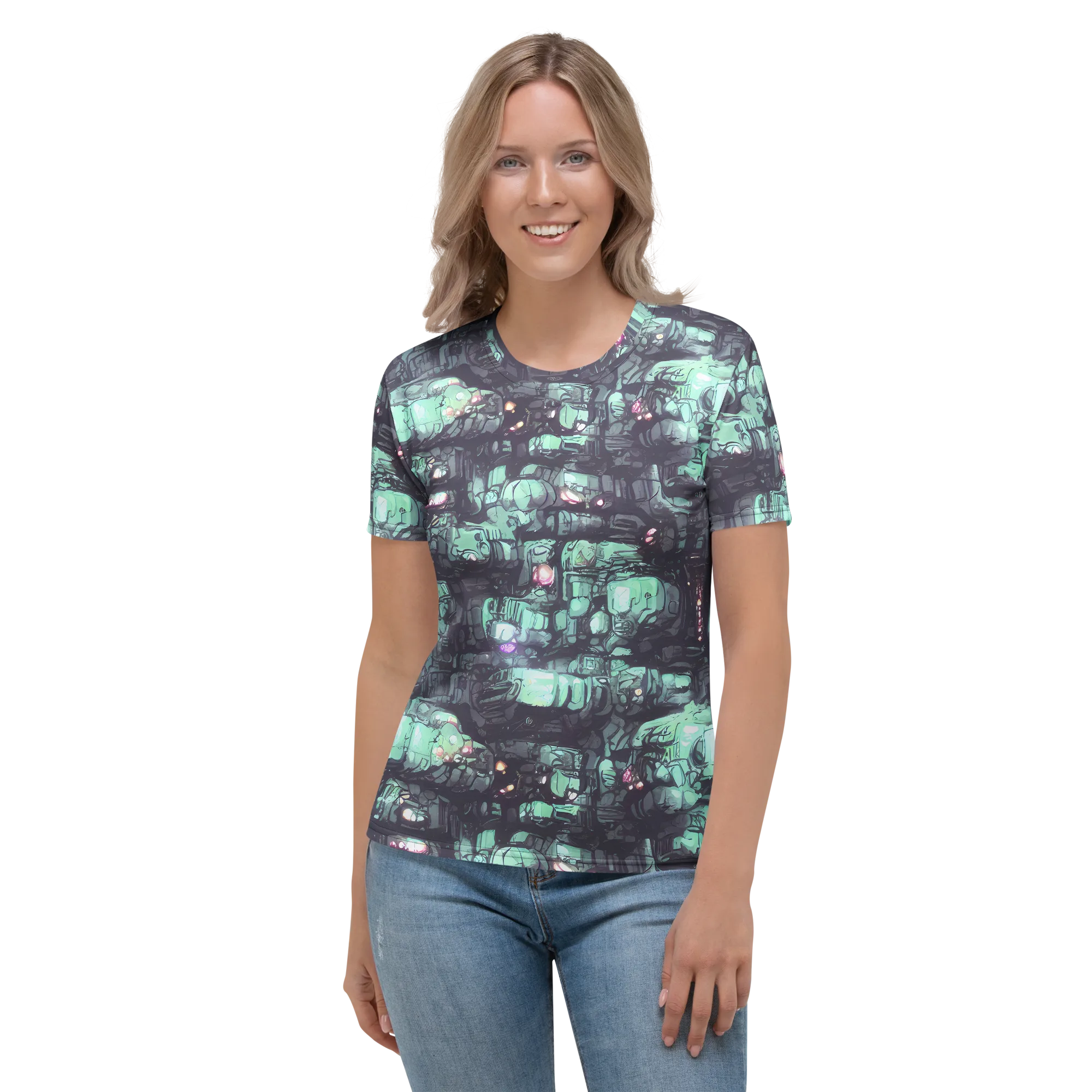 Neon Underworld on Women's Crew Neck T-Shirt — Front