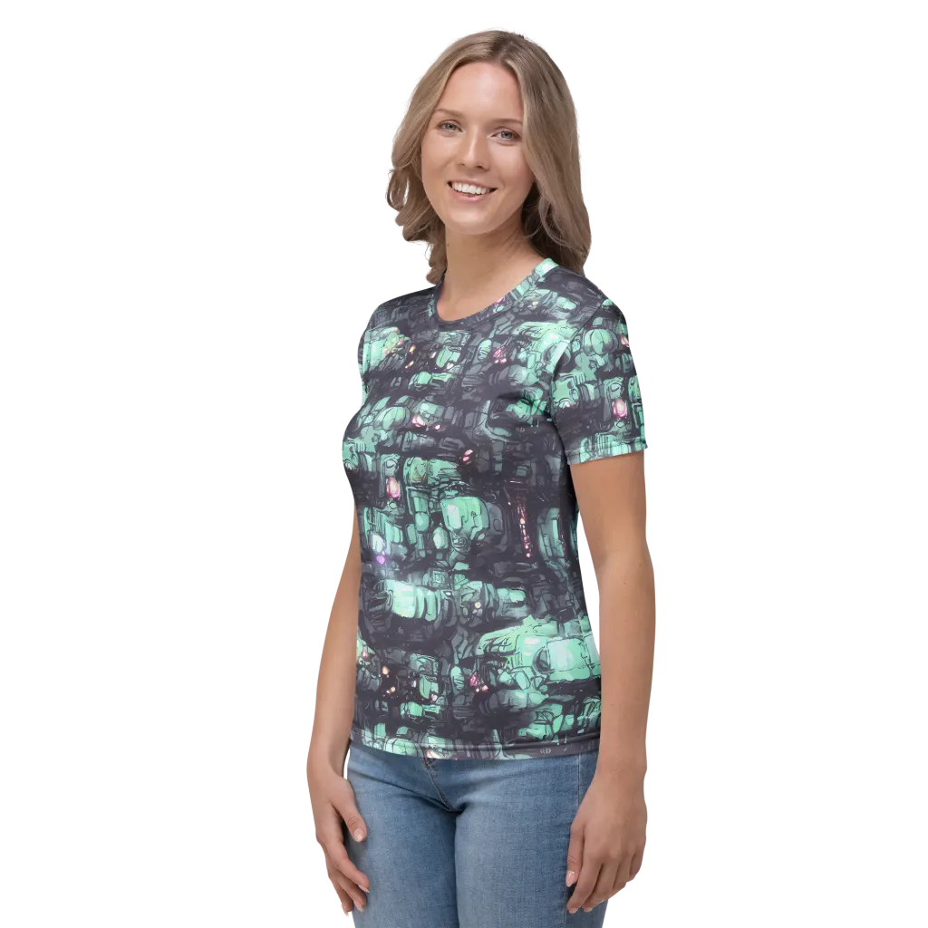 Neon Underworld on Women's Crew Neck T-Shirt — Left