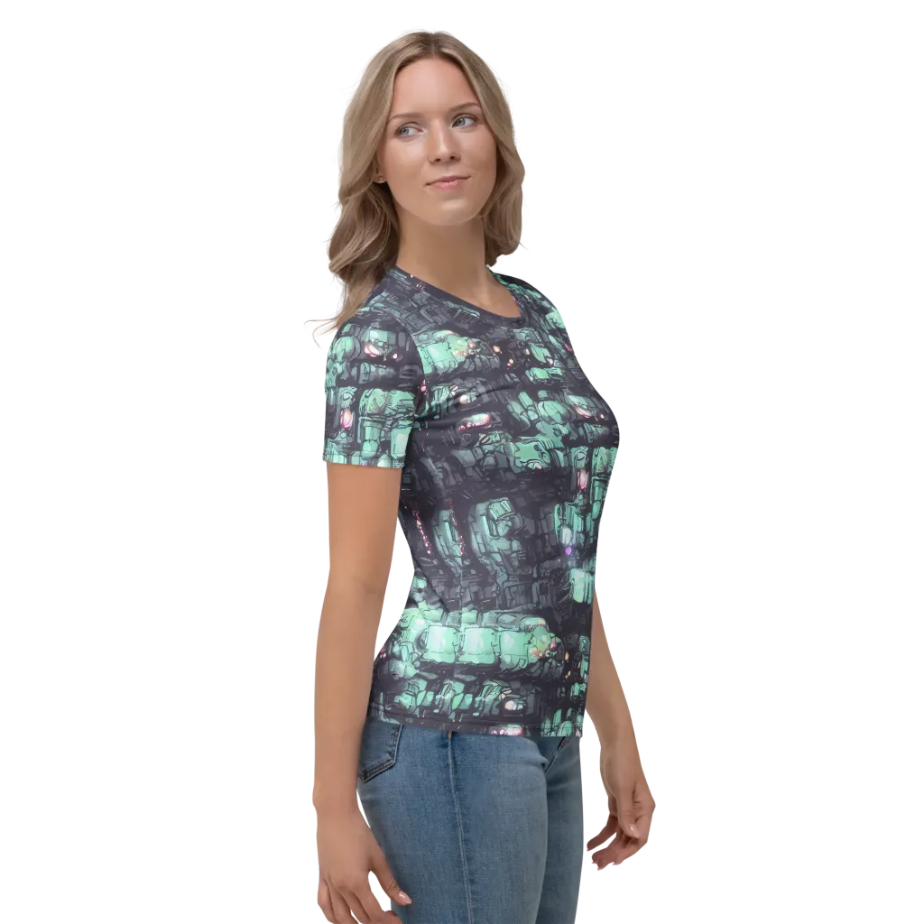 Neon Underworld on Women's Crew Neck T-Shirt — Right