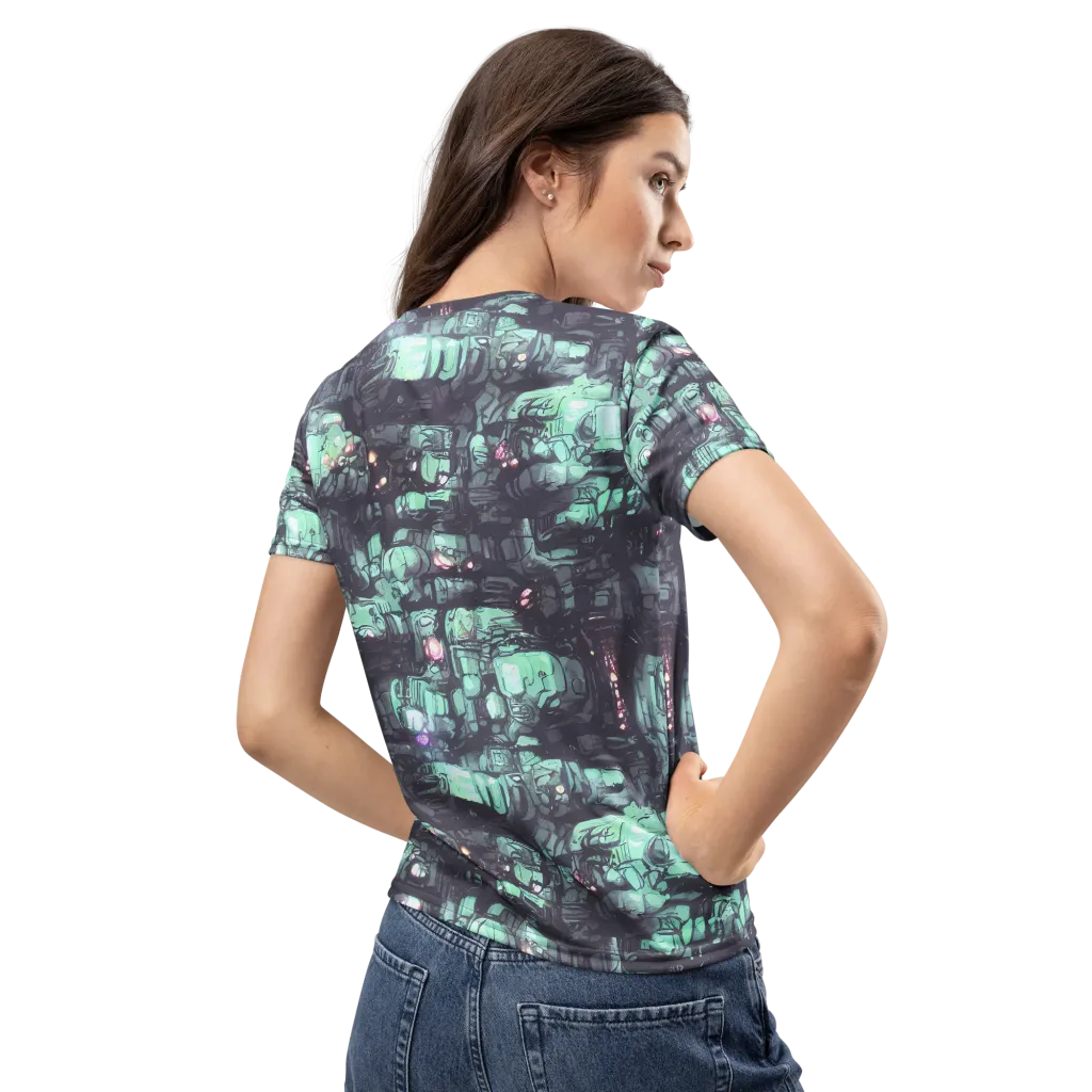 Neon Underworld on Women's Crew Neck T-Shirt — Back