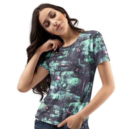 Neon Underworld on a Women's Crew Neck T-Shirt