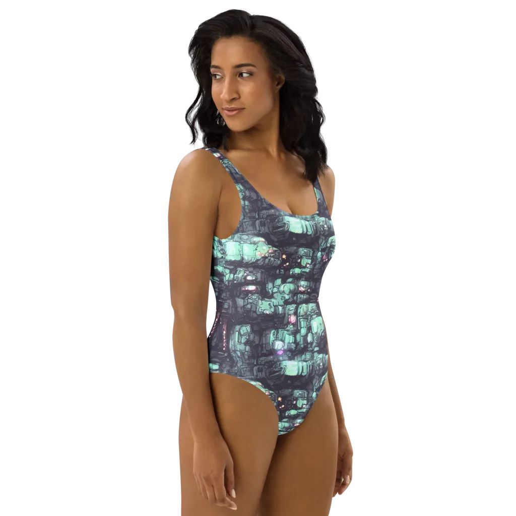 Neon Underworld on One-Piece Swimsuit — Right