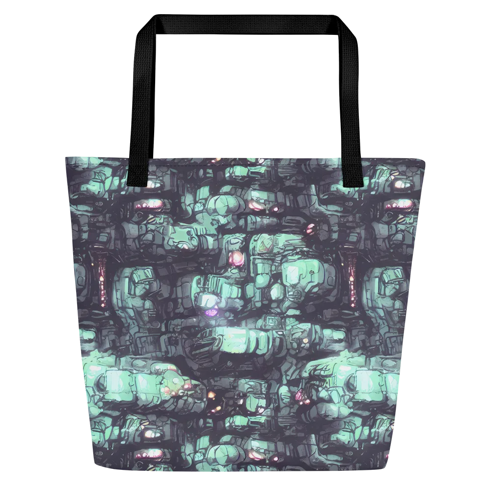 Neon Underworld on Large Tote Bag W/ Pocket — Front