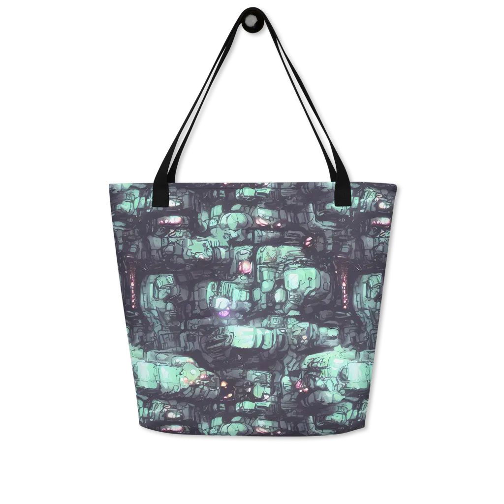 Neon Underworld on Large Tote Bag W/ Pocket — Front