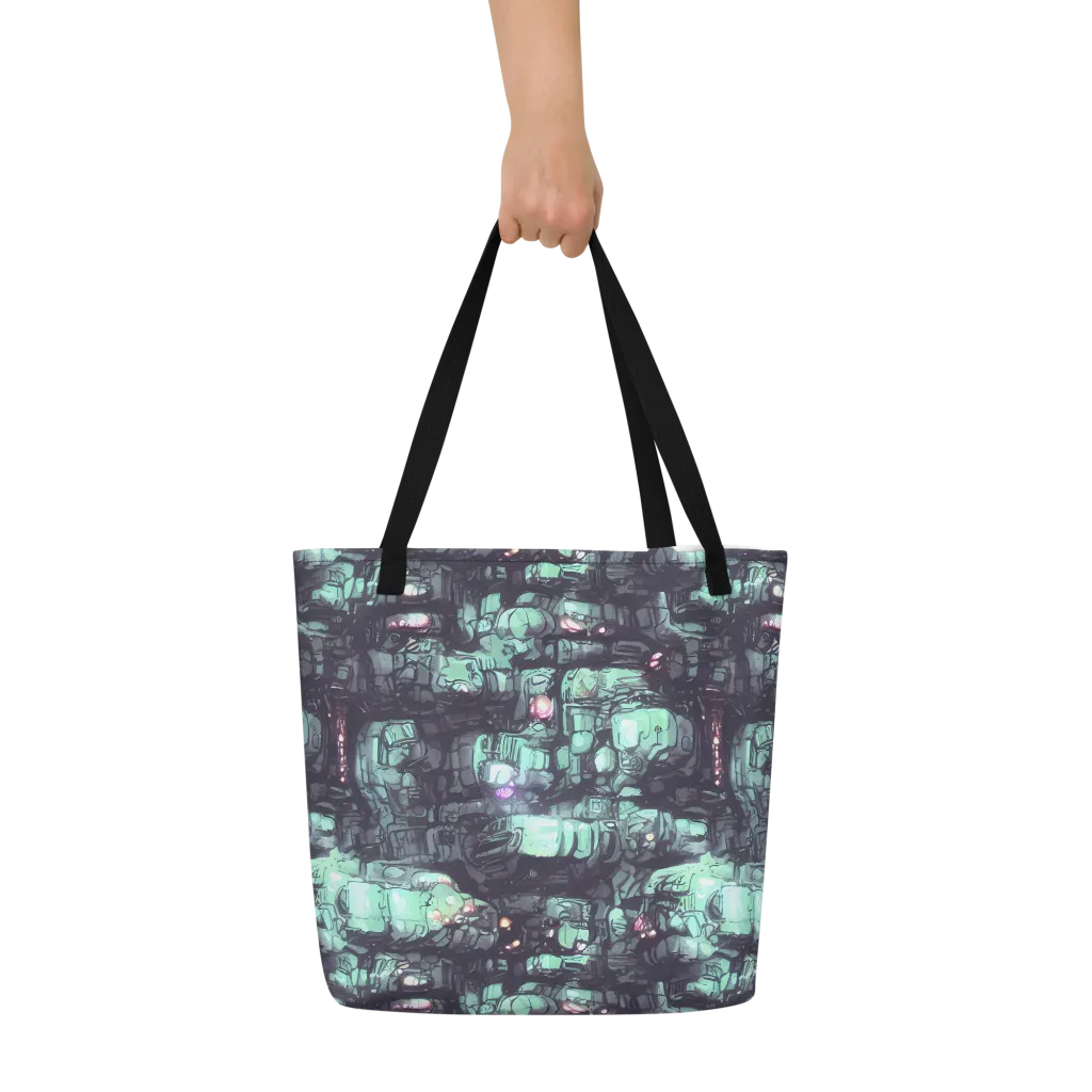 Neon Underworld on Large Tote Bag W/ Pocket — Front