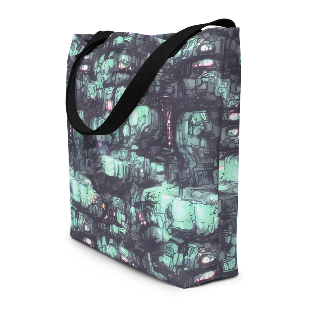 Neon Underworld on Large Tote Bag W/ Pocket — Front