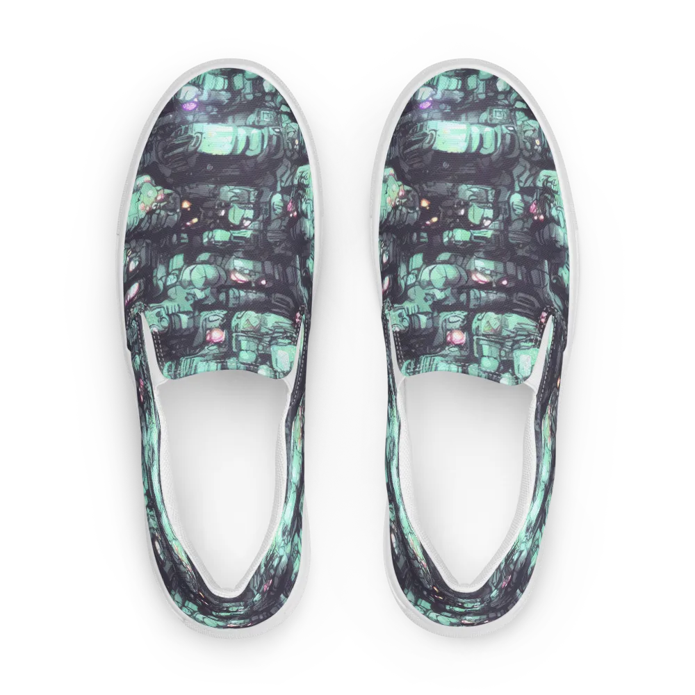 Neon Underworld on Women's Slip-On Canvas Shoes — Front