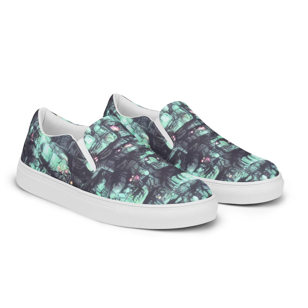 Neon Underworld on Women's Slip-On Canvas Shoes — Right Front