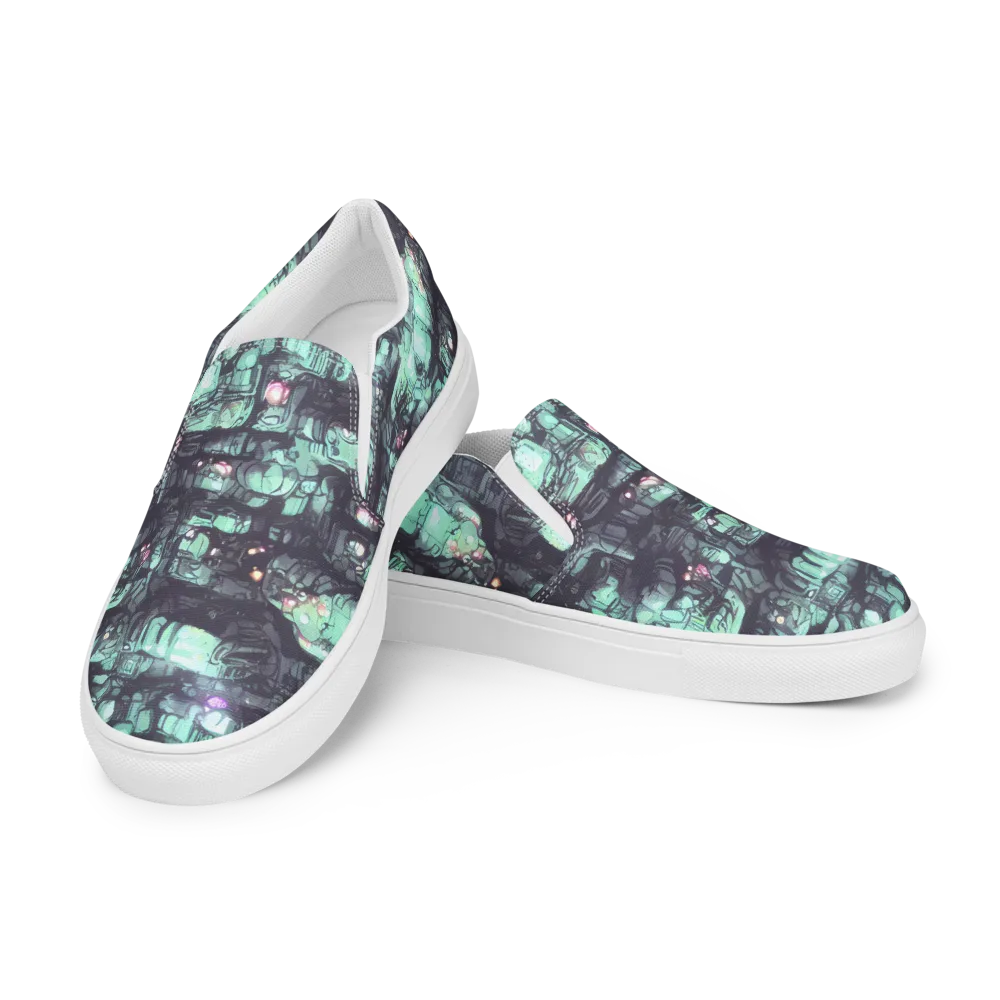 Neon Underworld on Women's Slip-On Canvas Shoes — Left Front