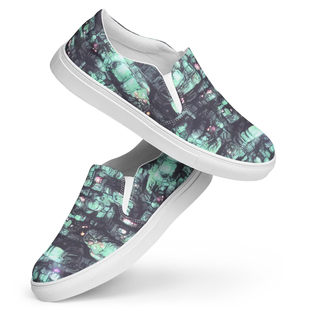 Neon Underworld on Women's Slip-On Canvas Shoes — Front