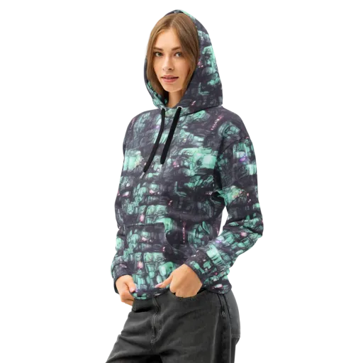 Neon Underworld on a Cotton Hoodie