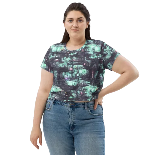 Neon Underworld on a Crop Tee