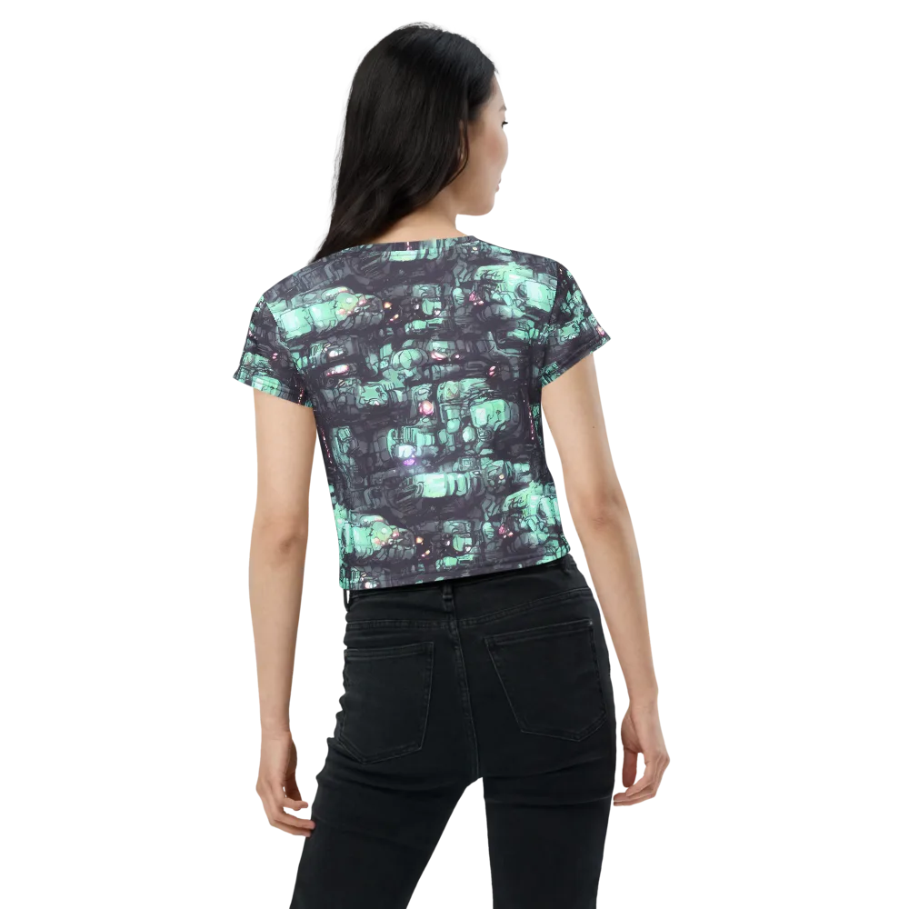 Neon Underworld on Crop Tee — Back