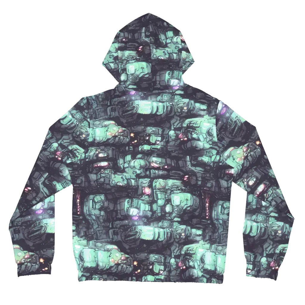 Neon Underworld on Women's Full-Zip Hoodie — Back