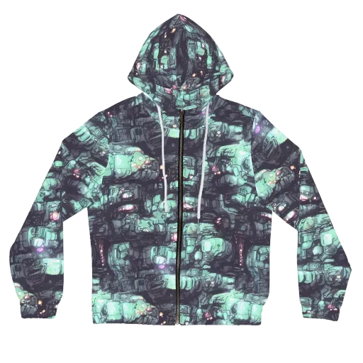 Neon Underworld on a Women's Full-Zip Hoodie