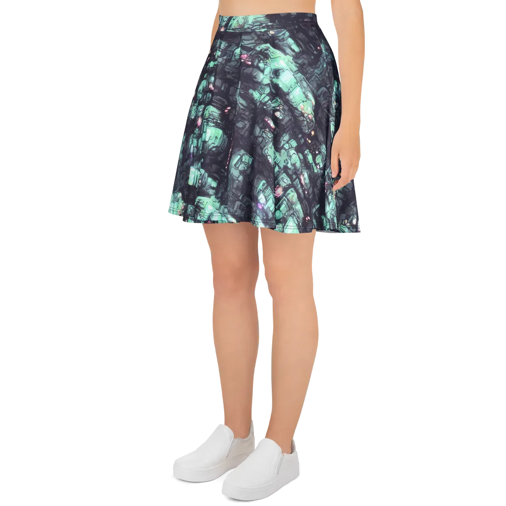 Neon Underworld on Skater Skirt — Left
