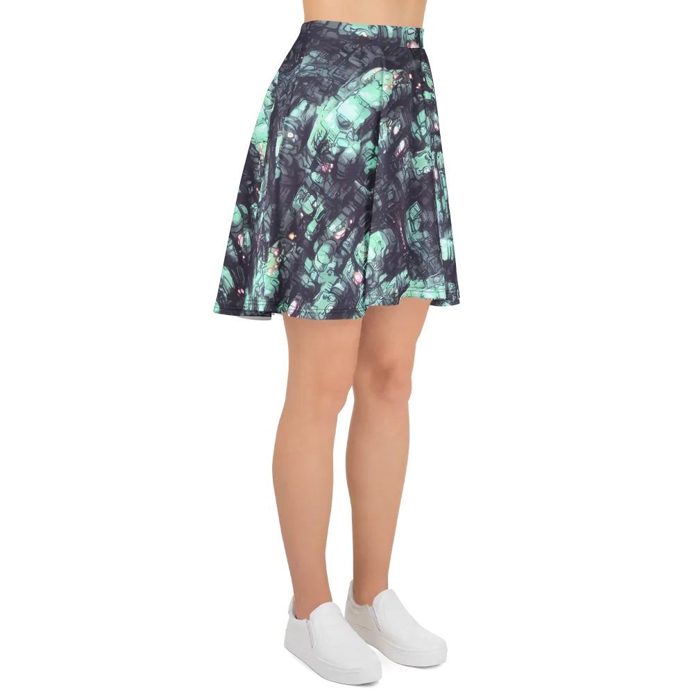 Neon Underworld on Skater Skirt — Right