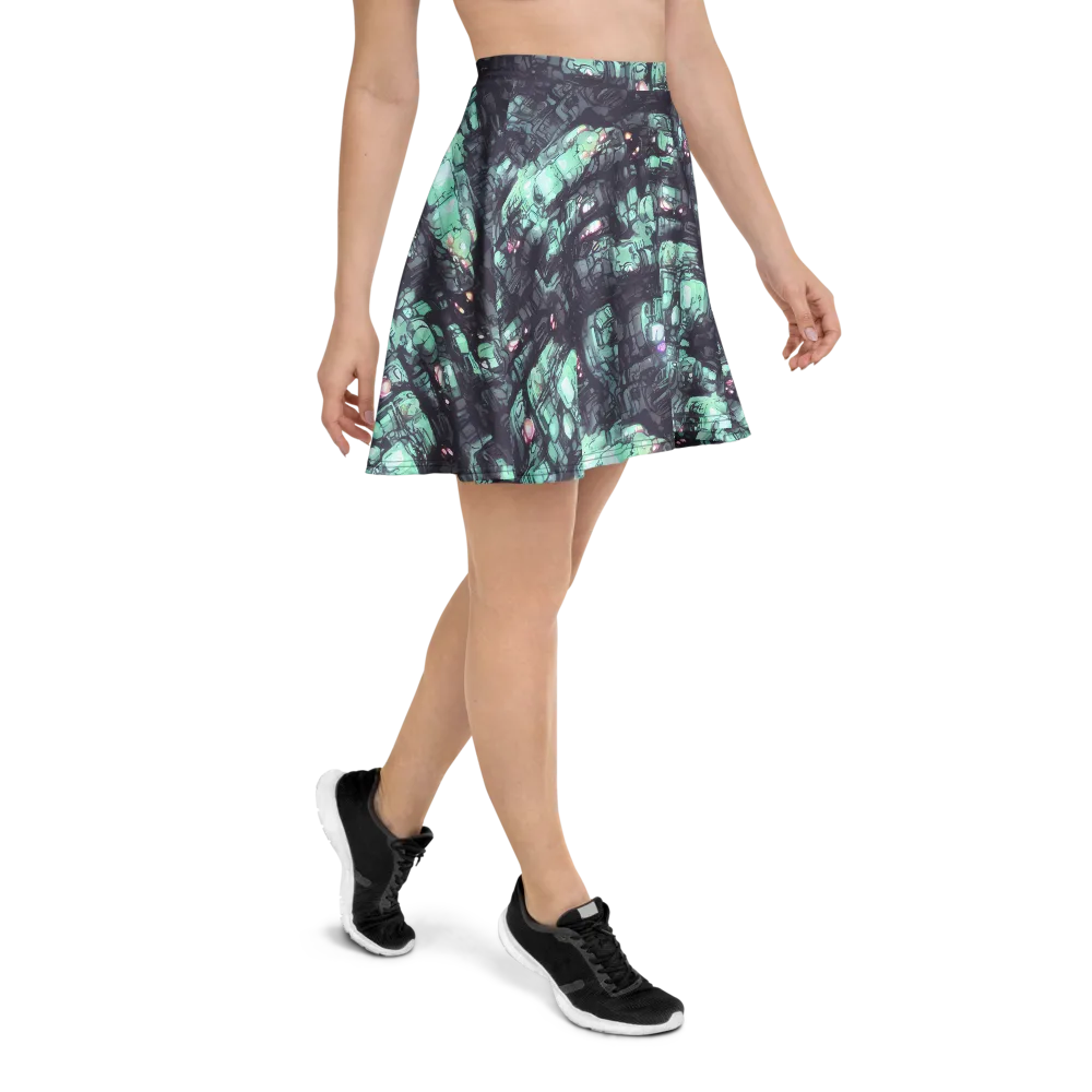 Neon Underworld on Skater Skirt — Right