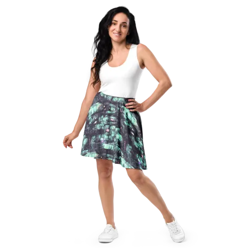 Neon Underworld on a Skater Skirt