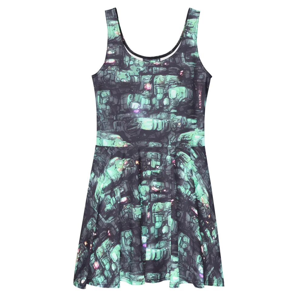 Neon Underworld on Skater Dress — Front