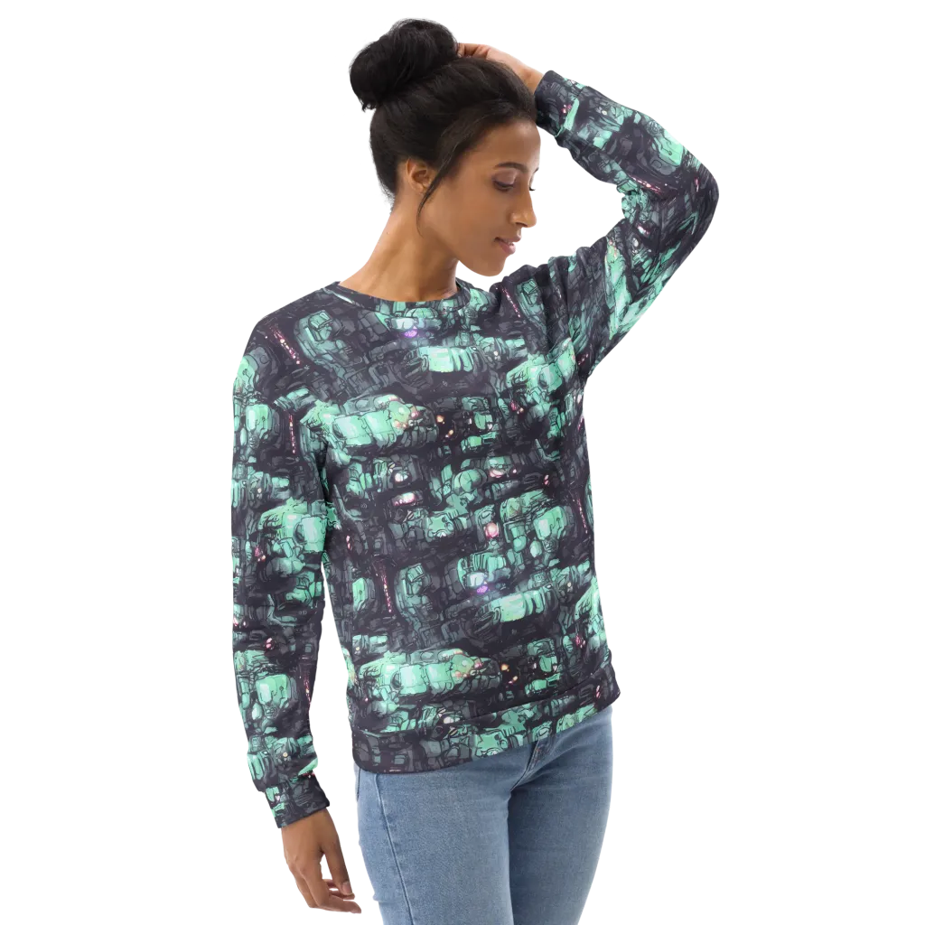 Neon Underworld on Sweatshirt — Right Front