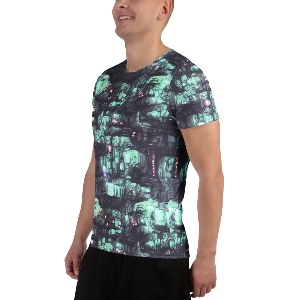 Neon Underworld on Men's Athletic T-Shirt — Left