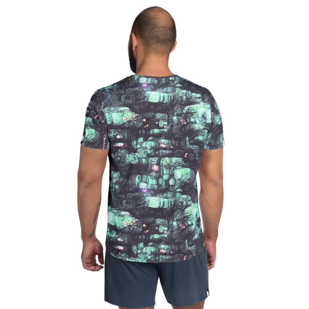 Neon Underworld on Men's Athletic T-Shirt — Back