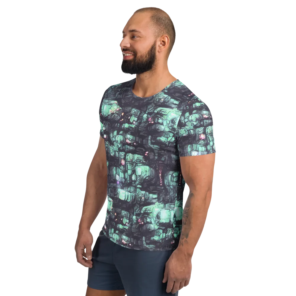 Neon Underworld on Men's Athletic T-Shirt — Left