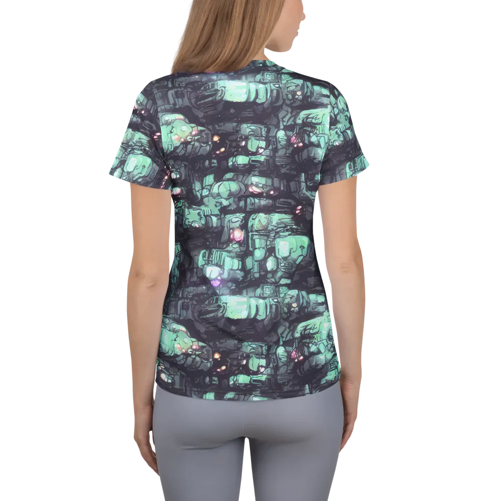 Neon Underworld on Women's Athletic T-Shirt — Back