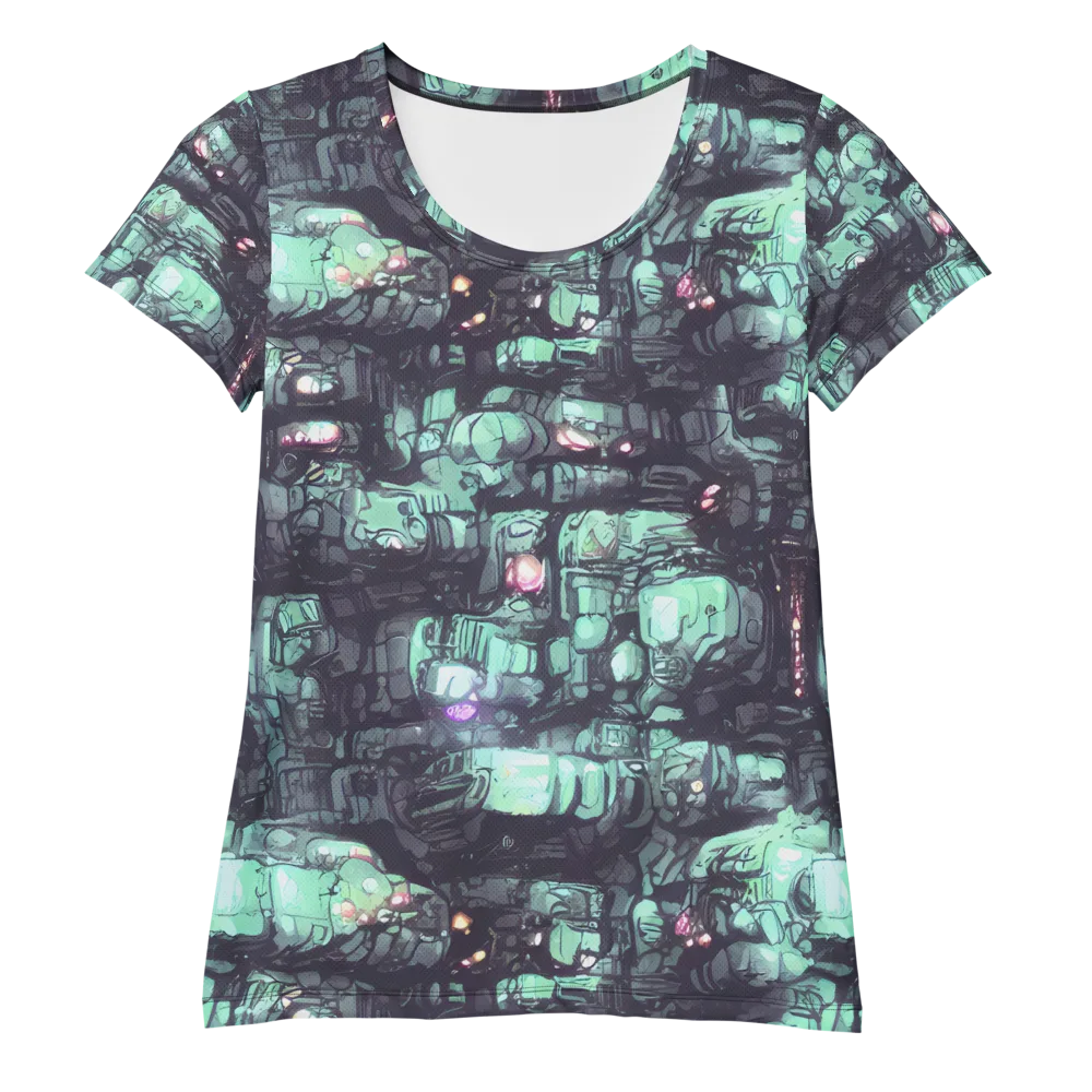 Neon Underworld on Women's Athletic T-Shirt — Front
