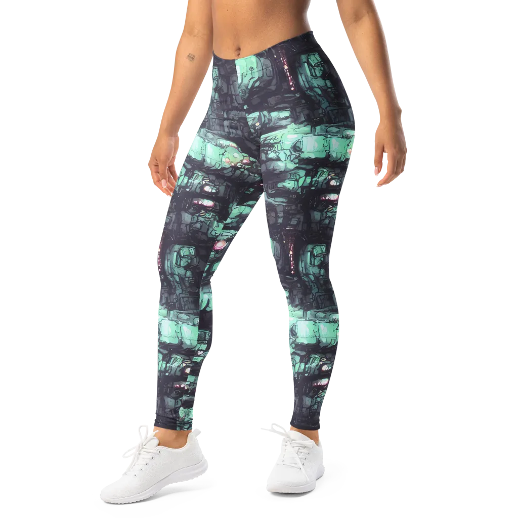 Neon Underworld on Leggings — Left Front