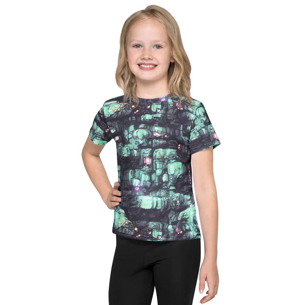 Neon Underworld on Kids Crew Neck T-Shirt — Front