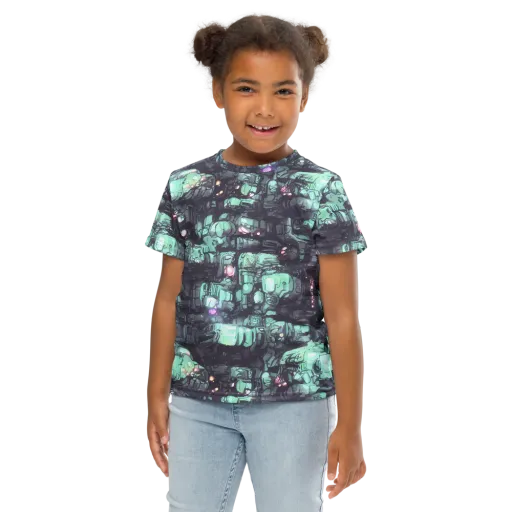 Neon Underworld on a Kids Crew Neck T-Shirt
