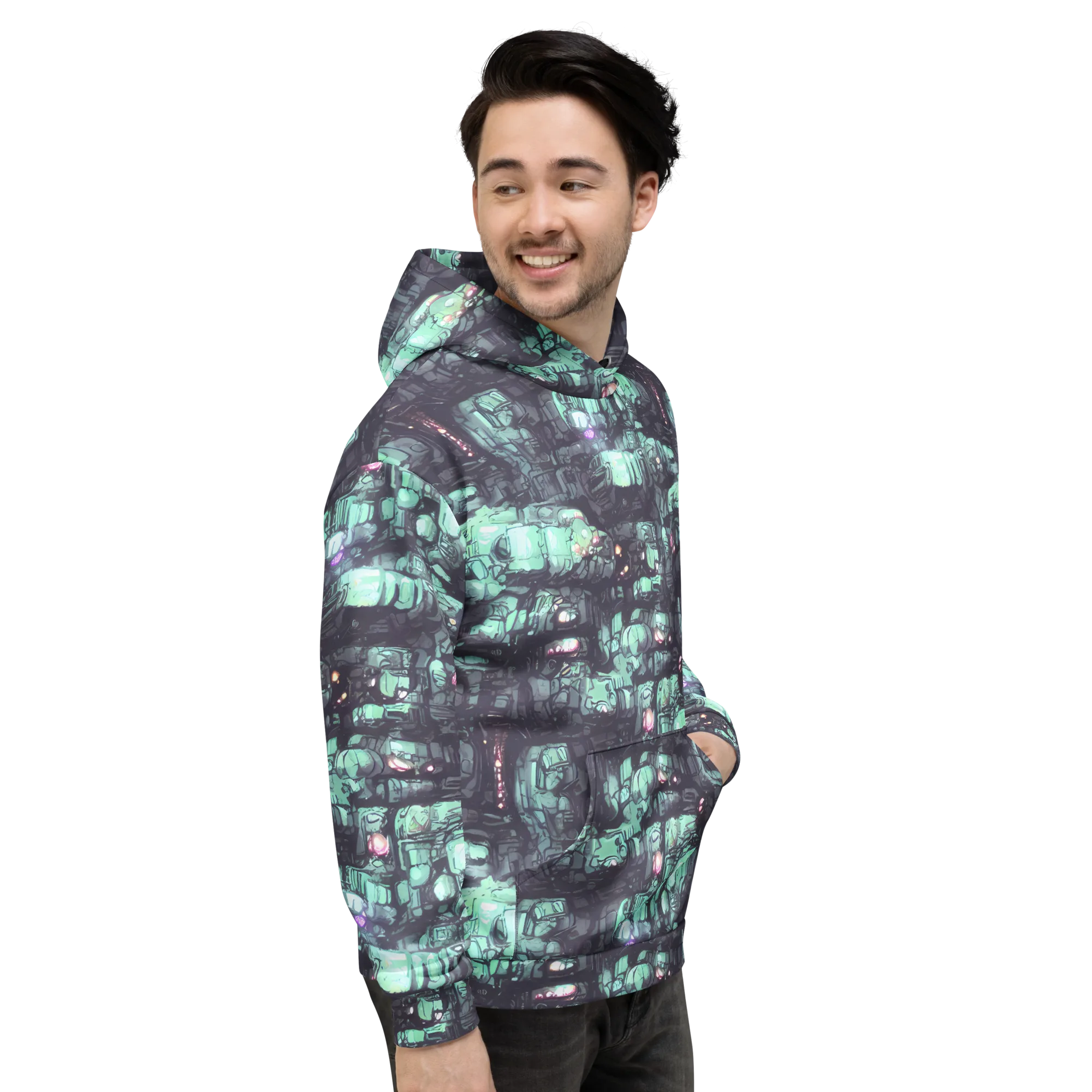 Neon Underworld on Hoodie — Right